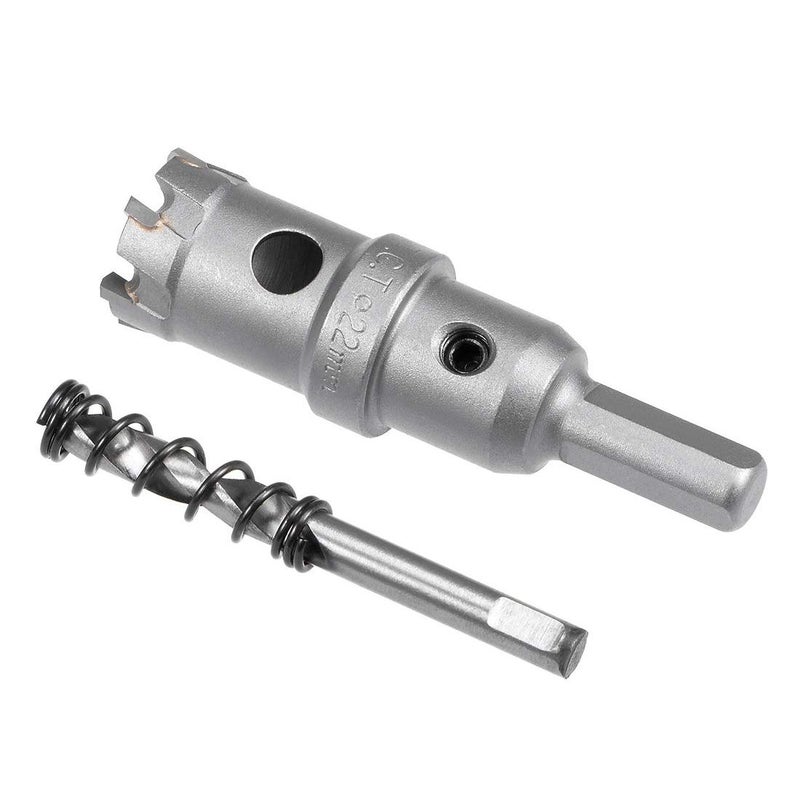 NACX 22mm TCT Hole Saw, 7/8â€ Cutting Diameter Tungsten Carbide Tipped Hole Cutter Opener, for Stainless Steel Metal Plate Aluminum - Image 3